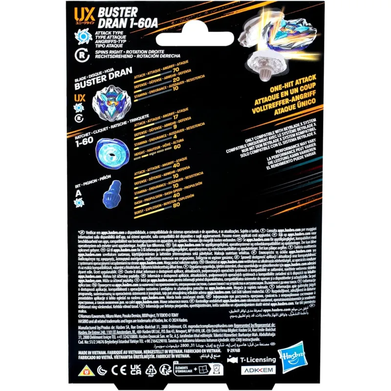 Hasbro 🌀 Beyblade X - Starter Pack - UX Buster Dran 1-60A – vue 8 – Beyblade