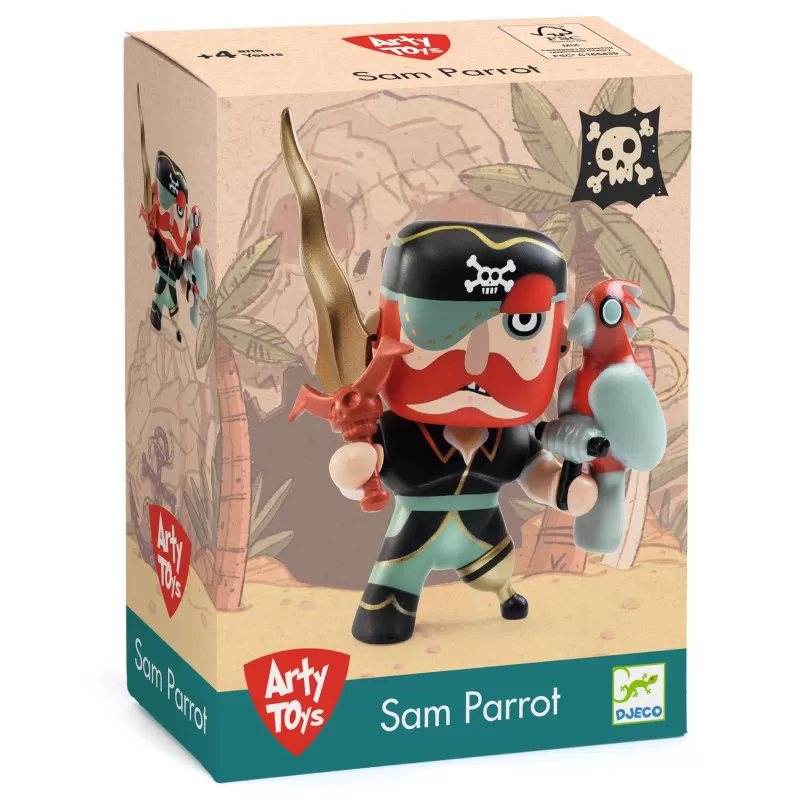 Djeco Arty Toys - Sam Parrot – vue 3 – Figurines Tinyly et Arty Toys