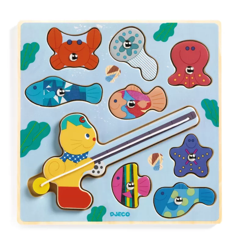 Djeco Puzz & Fish Bariolo – vue 2 – Wooden Puzzles