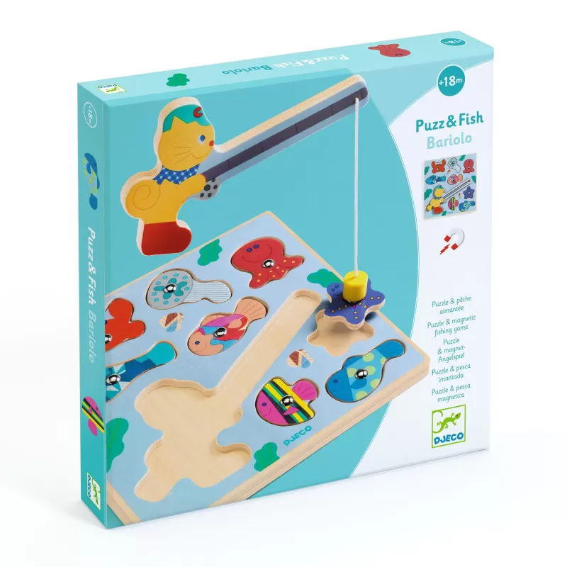Djeco Puzz & Fish Bariolo – vue 3 – Wooden Puzzles