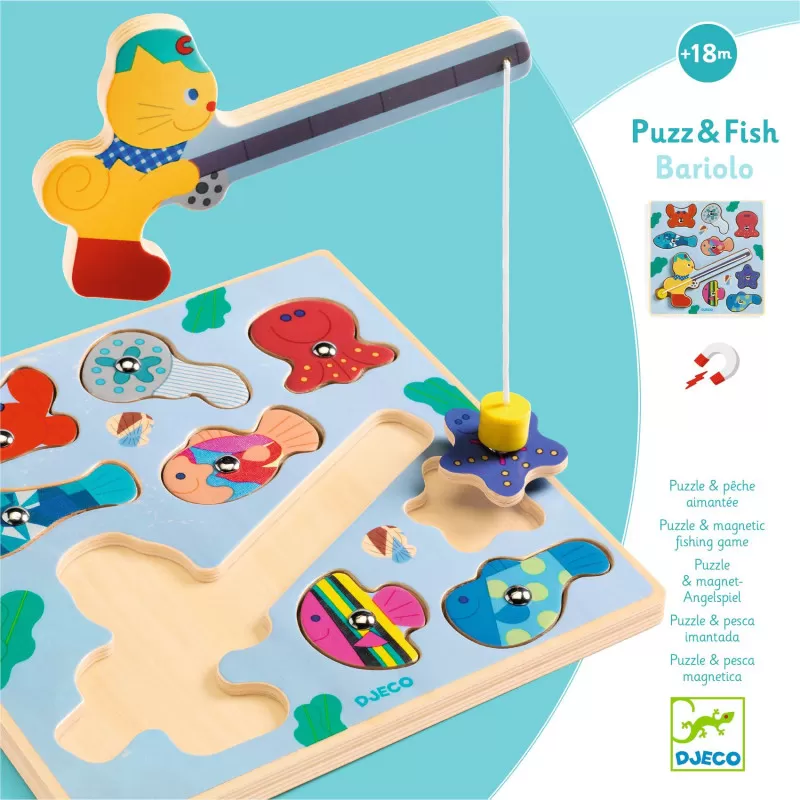 Djeco Puzz & Fish Bariolo – vue 4 – Wooden Puzzles