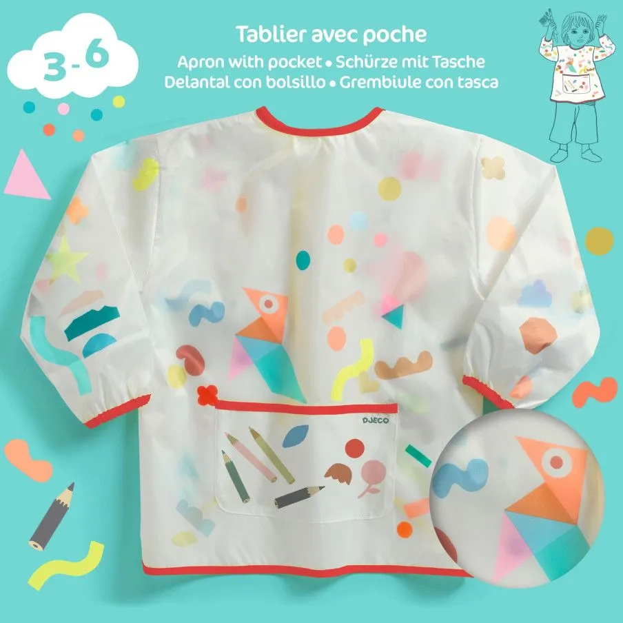 Acheter Apron with pocket - Stickers and pencils - DJECO - Le Nuage de Charlotte