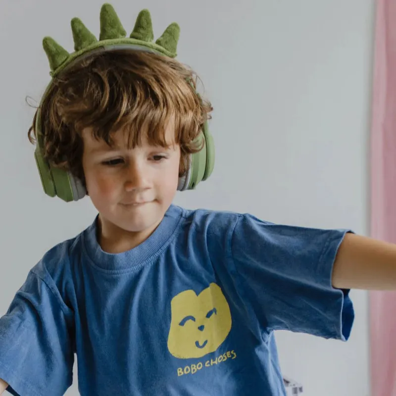 Casque Bluetooth KIDYEARS Dino – enfant & adulte, 85 dB