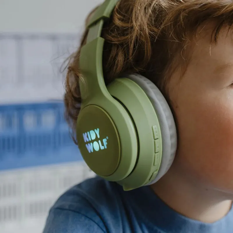 Casque Bluetooth KIDYEARS Dino – enfant & adulte, 85 dB