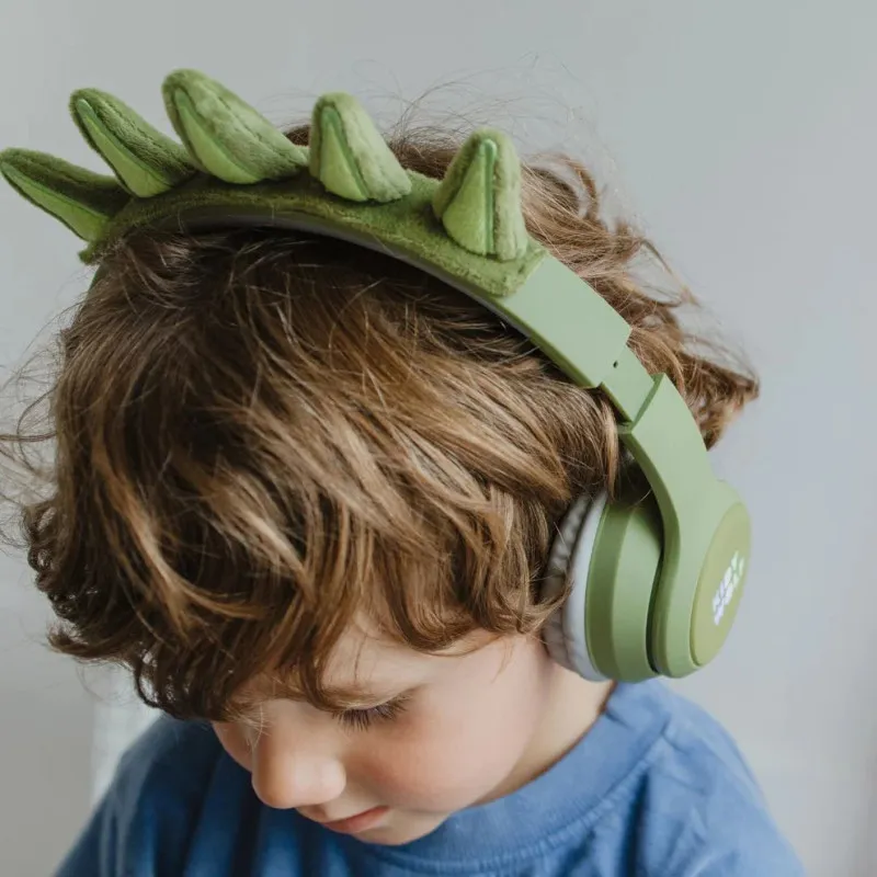 Casque Bluetooth KIDYEARS Dino – enfant & adulte, 85 dB