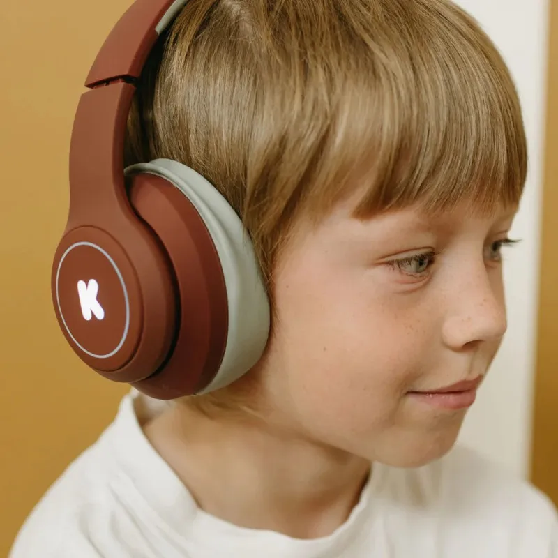 Casque Bluetooth K-EARS Rouge – enfant & adulte, 85 dB