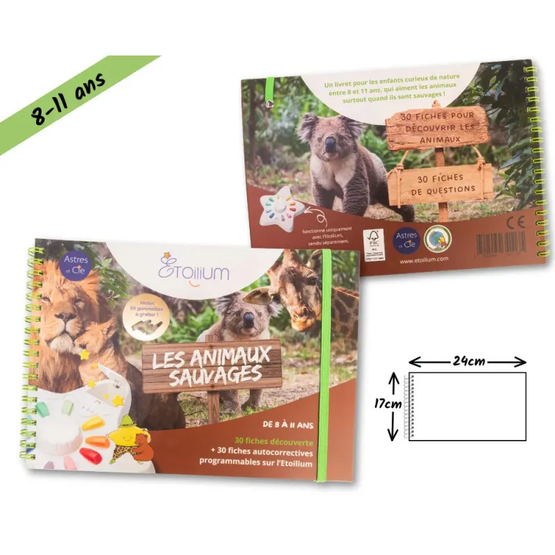 Livret Animaux Sauvages – 30 fiches découverte & autocorrectives – Étoilium