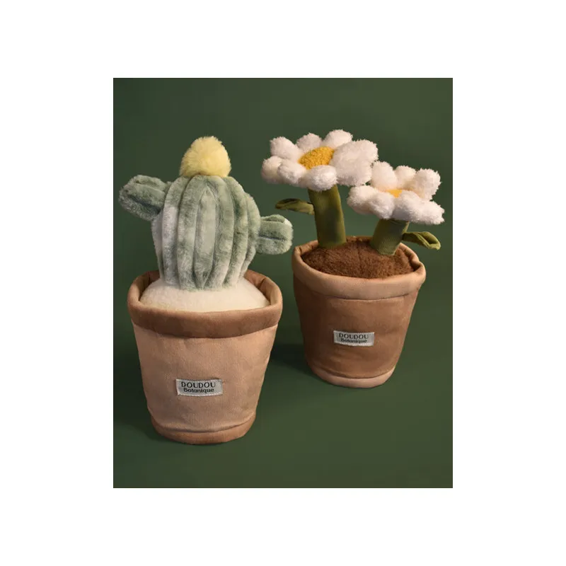 Green Cactus Flower Plush – 25 cm – Doudou et Compagnie 🌵