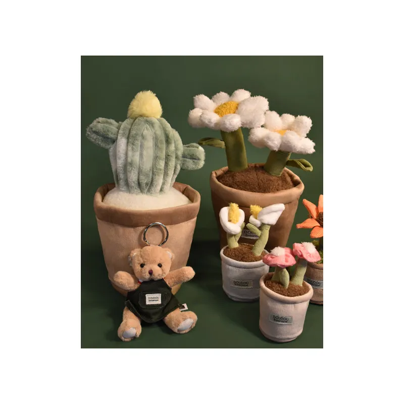 Peluche fleur Cactus vert – 25 cm – Doudou et Compagnie 🌵