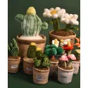 Green Cactus Flower Plush – 25 cm – Doudou et Compagnie 🌵