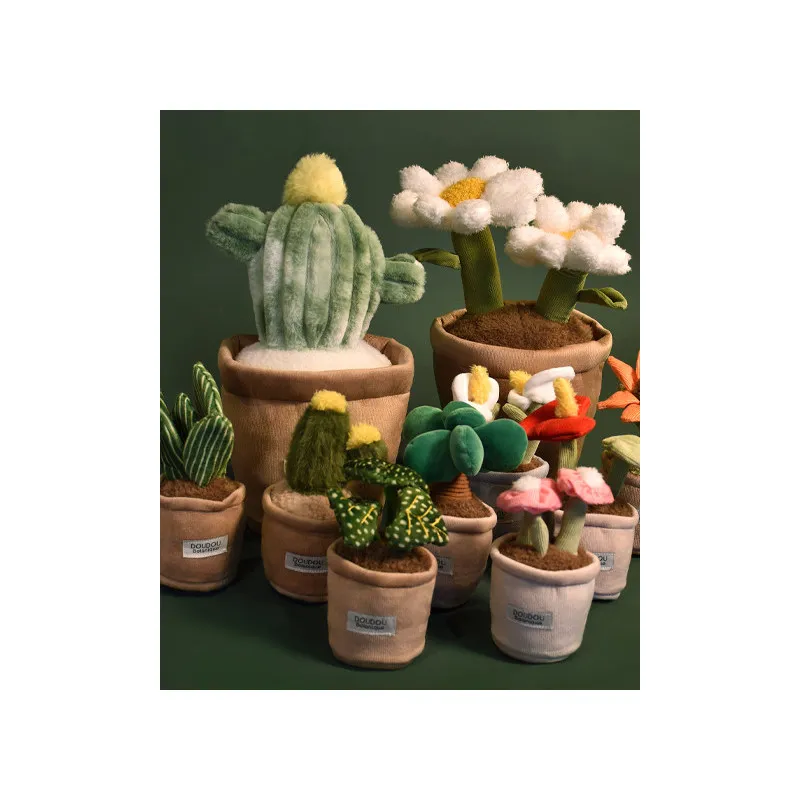 Peluche fleur Cactus vert – 25 cm – Doudou et Compagnie 🌵