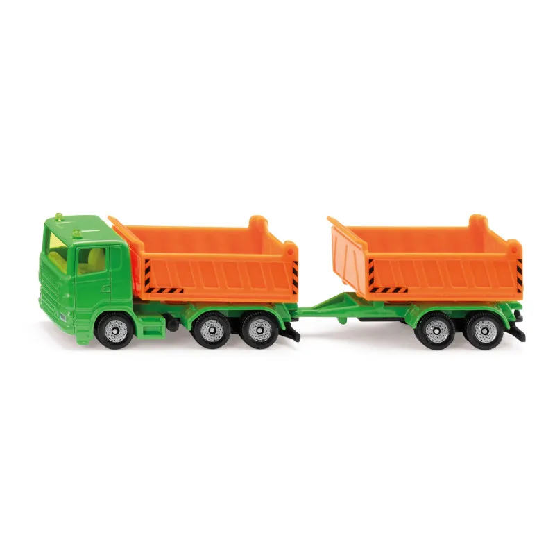 Siku - Camion avec benne basculante et remorque à benne basculante