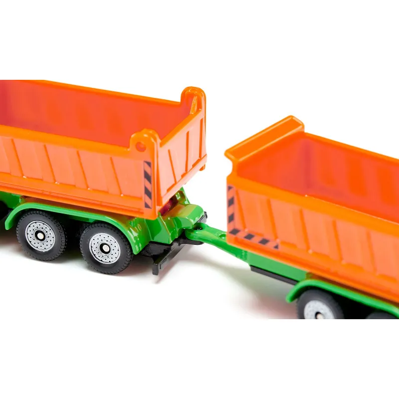 Siku - Camion avec benne basculante et remorque à benne basculante