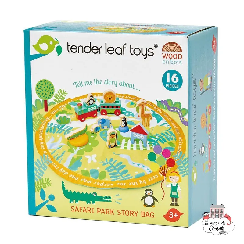 Safari Park Story Bag - TLT-8360 - Tender Leaf Toys - Figures and accessories - Le Nuage de Charlotte