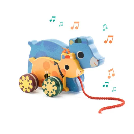 Gabi & Sam Musical Pull-Along Bears – Djeco