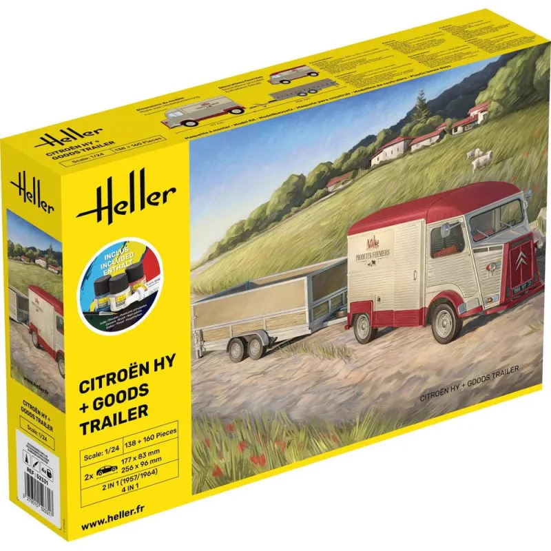 Starter Kit Citroën HY Goods Trailer – Maquette Heller