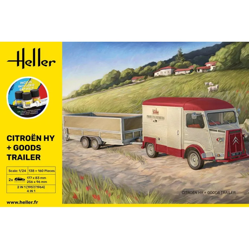 Starter Kit Citroën HY Goods Trailer – Maquette Heller