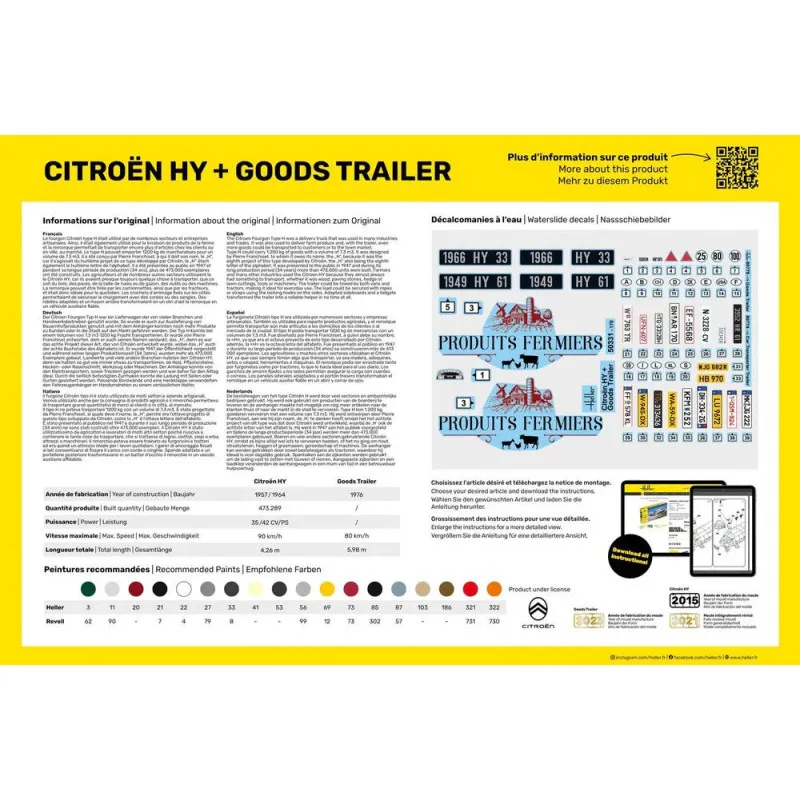 Starter Kit Citroën HY Goods Trailer – Maquette Heller
