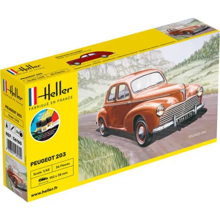 Starter Kit Peugeot 203 – Maquette Heller Échelle 1/43
