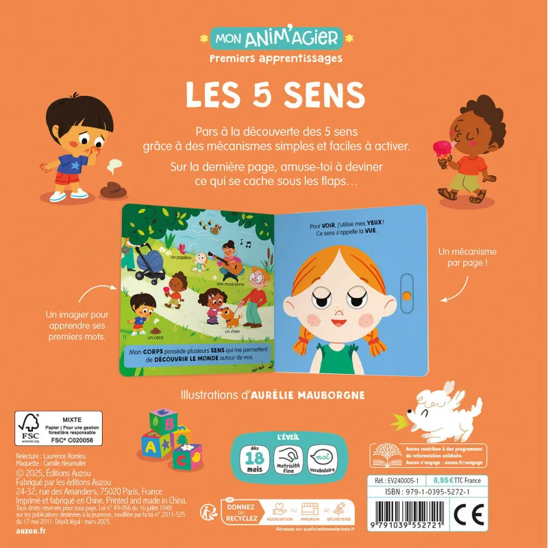 Mon anim'agier - Premiers apprentissages - Les 5 sens