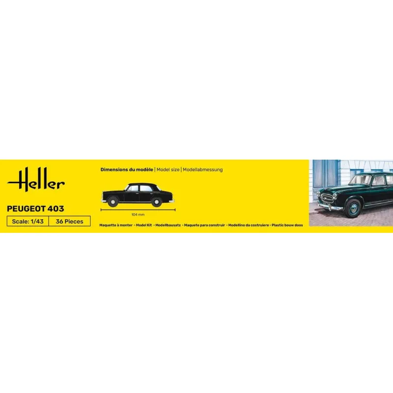 Starter Kit Peugeot 403 – Maquette Heller 1/43