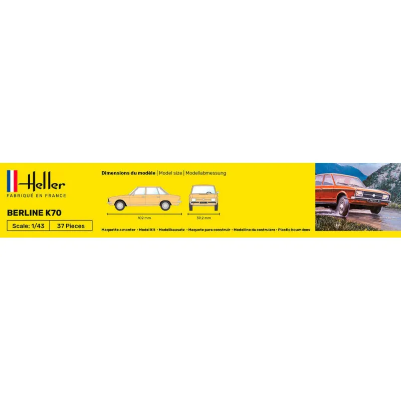 Starter Kit Volkswagen K70 – Maquette Heller 1/43