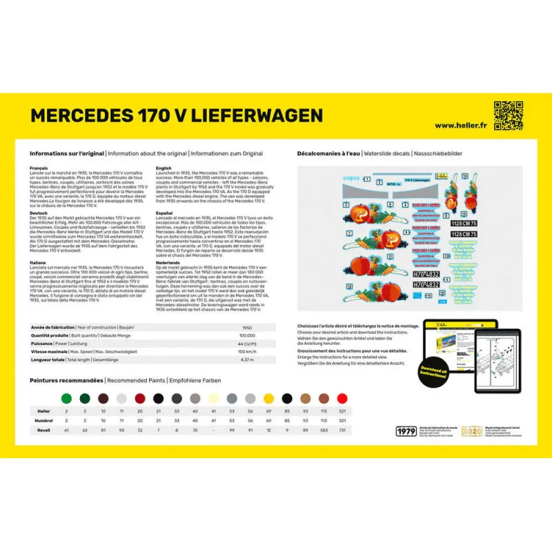 Heller Mercedes MB 170 Lieferwagen – 1/24 Model Kit