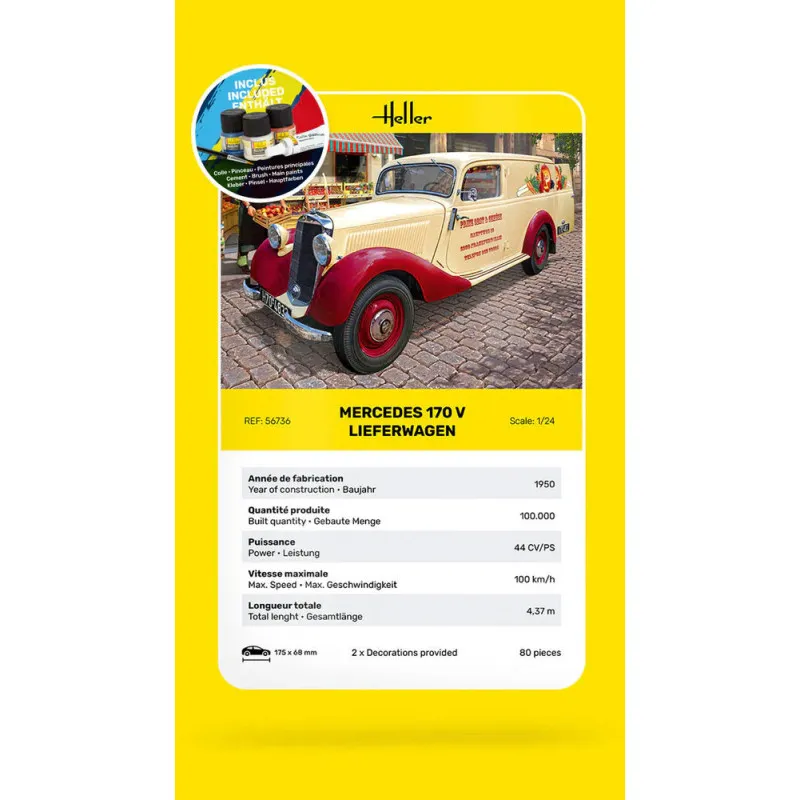 Heller Mercedes MB 170 Lieferwagen – 1/24 Model Kit