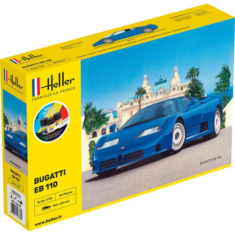 Starter Kit Bugatti EB 110 – Maquette Heller 1/24