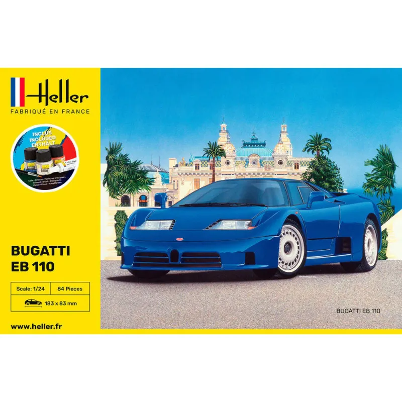Starter Kit Bugatti EB 110 – Maquette Heller 1/24