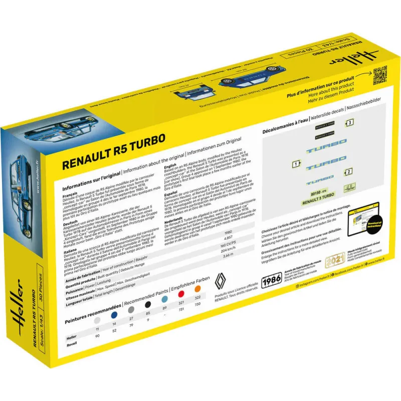 Heller Renault R5 Turbo – 1/43 Model Kit