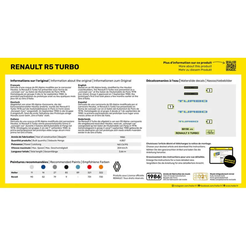 Heller Renault R5 Turbo – 1/43 Model Kit