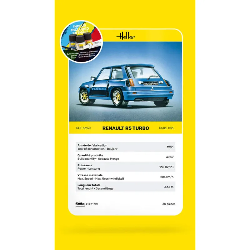 Heller Renault R5 Turbo – 1/43 Model Kit