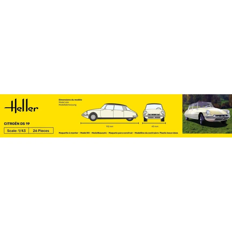Starter Kit Citroën DS 19 – Maquette Heller 1/43