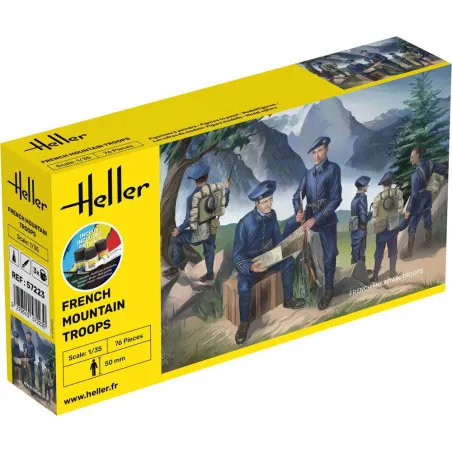 Heller Starter Kit French Mountain Troops 1/35 – figurines complètes