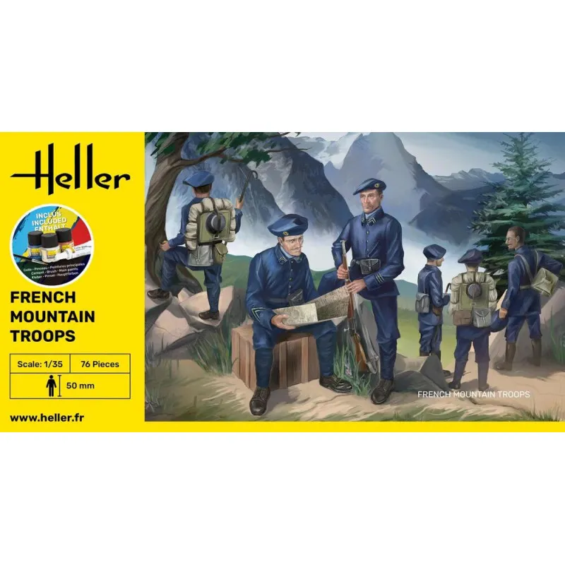 Heller Starter Kit French Mountain Troops 1/35 – full figure set