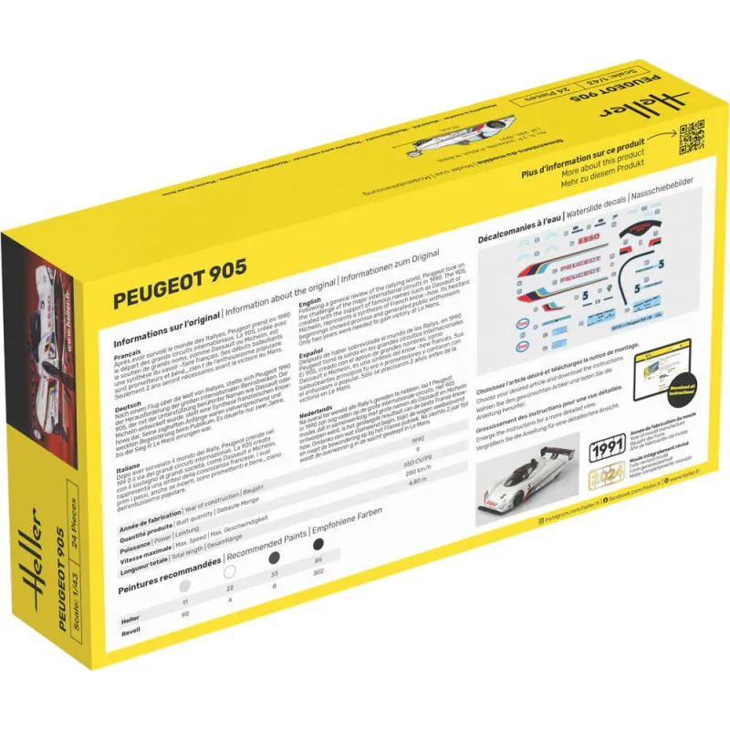 Starter Kit Peugeot 905 1/43 – maquette voiture complète