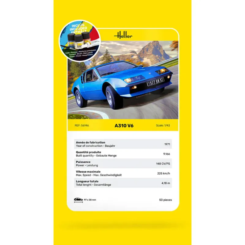 Starter Kit Alpine A310 1/43 – maquette voiture complète