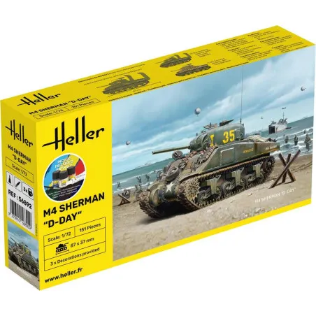 Starter Kit M4 Sherman D-Day 1/72 – maquette char complète