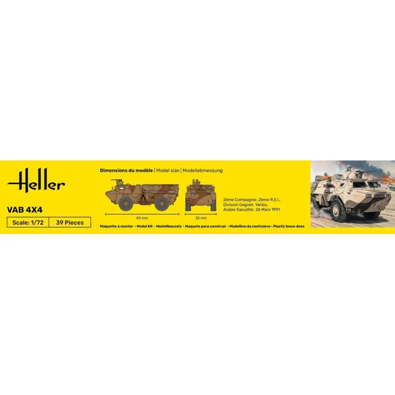 Starter Kit VAB 4x4 1/72 – maquette blindé complète