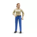 Bruder 60408 figurine femme peau claire pantalon bleu 1:16