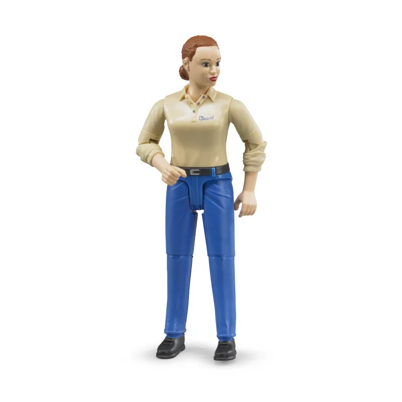 Bruder 60408 articulated female figure 1:16 light skin blue trousers