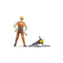 Bruder 60020 figurine ouvrier chantier 1:16 avec accessoires