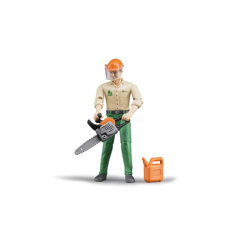 Bruder 60030 figurine bûcheron 1:16 avec accessoires forêt