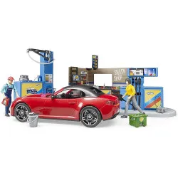 Bruder 62111 petrol station and car wash BWorld with vehicle 1:16