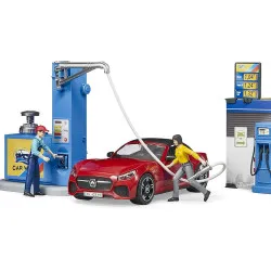 Bruder 62111 petrol station and car wash BWorld with vehicle 1:16