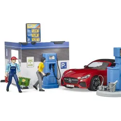 Bruder 62111 petrol station and car wash BWorld with vehicle 1:16
