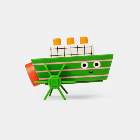 Wind-up Boat, green | Le Nuage de Charlotte