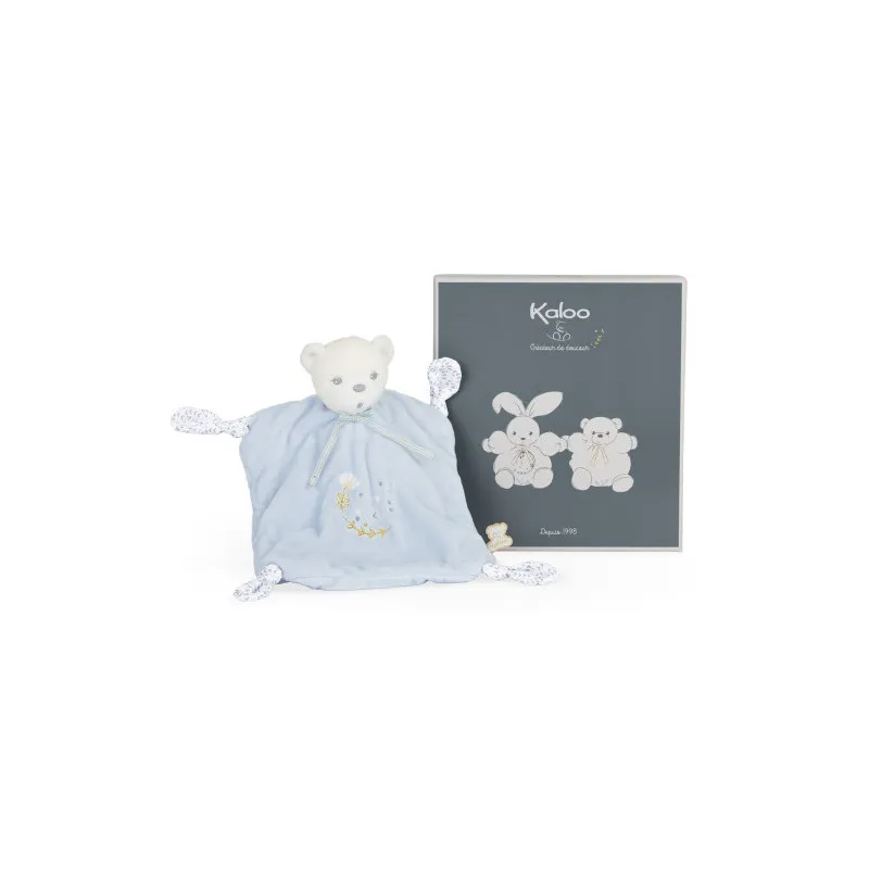 Kaloo Blue Bear Comforter with Knots Baby Soft Toy