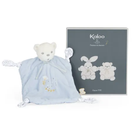 Kaloo Blue Bear Comforter with Knots Baby Soft Toy